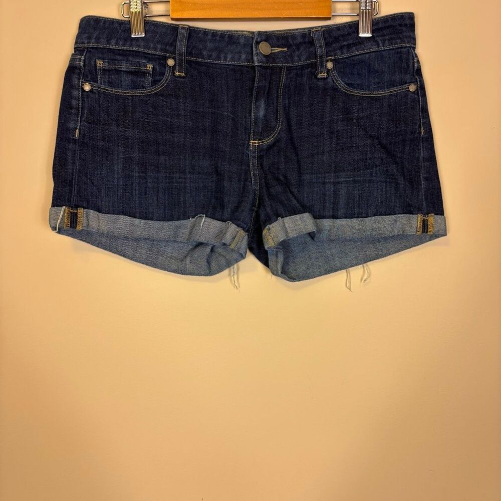 Paige Low Rise Cuffed Denim Jean Shorts 28